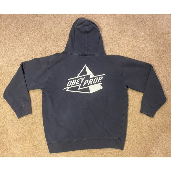 Obey Propaganda Mens Black Hoodie Sweatshirt Jacket Size Medium - Picture 2 of 8